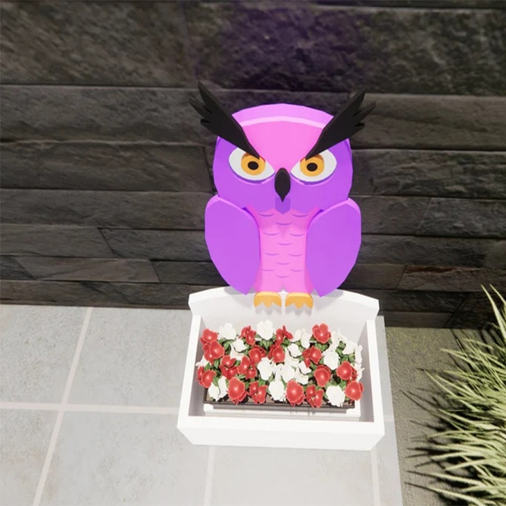 Purple Owl Garden Pot Planter