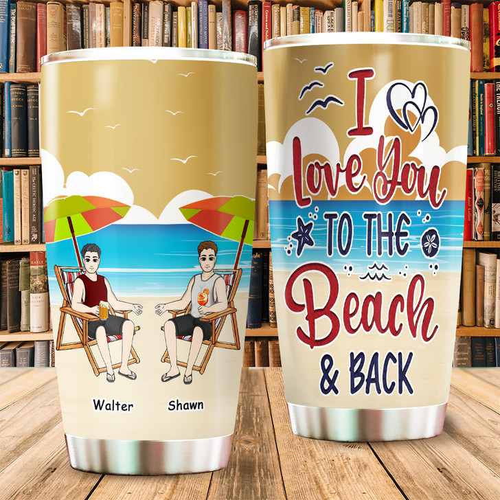 Personalized Summer Gift For Men At The Beach I Love You To The Beach And Back