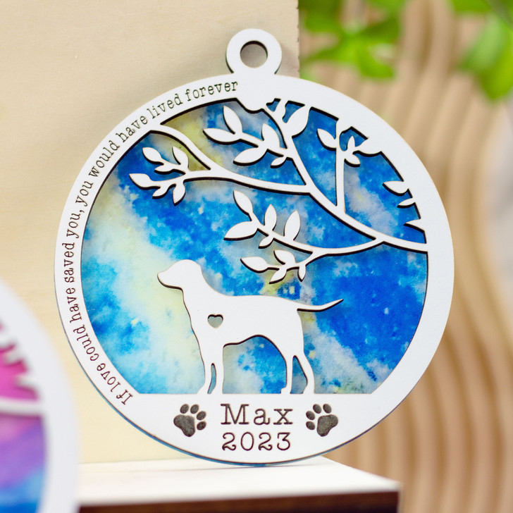 Personalized Dog Memorial Gifts Hanging Ornament Sun Catcher Sympathy Gift