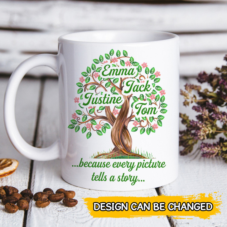 Personalized Mug Family Tree Life Begins Love Never Ends With Custom Name Mug