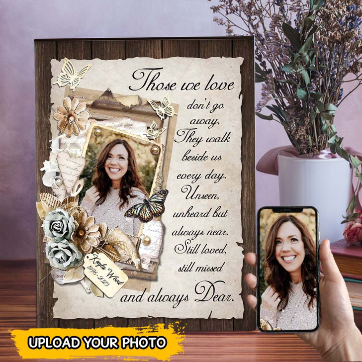 Personalized Rememberance Gift Photo Upload Those We Love Don't Go Away Canvas