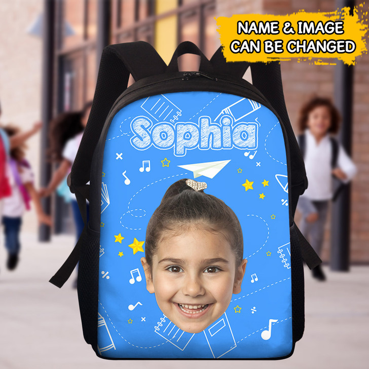 Personalized Gift For Kid Backpack Custom Photo And Name