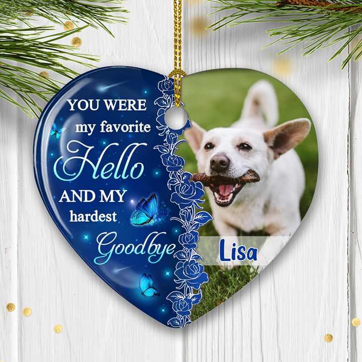 Ceramic Memorial Ornament for Pet Lover , A Thoughtful Christmas Pet Memorial Keepsake