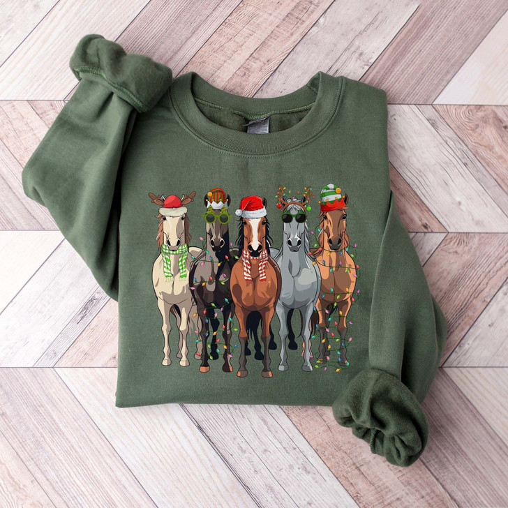 Horse Christmas Sweatshirt, Christmas Horse Shirt, Gift For Horse Lovers