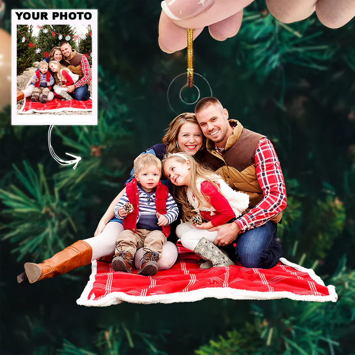 Custom Christmas Gift Personalized Ornament Photo Upload Family Bestie Pet