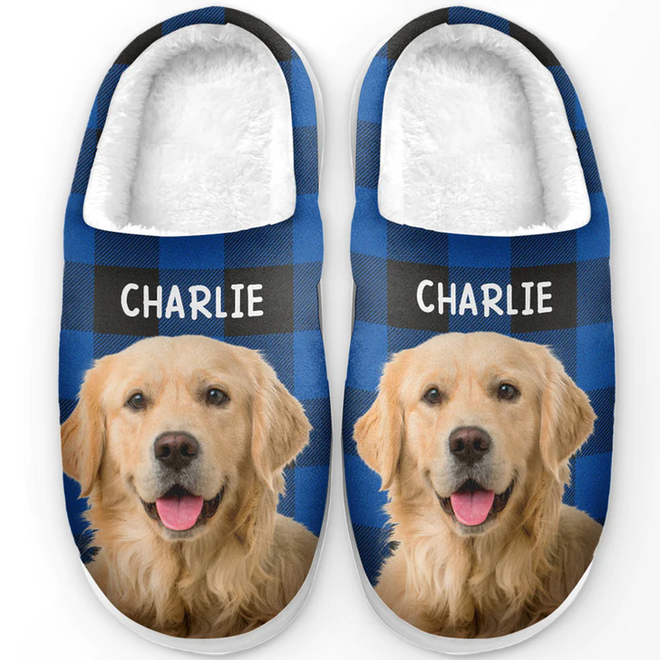 Personalized Clogs For Pet Lovers Upload Photo Of Pet Fluffy Slippers