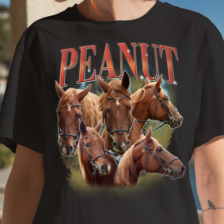 Personalized Gift For Horse Lovers, Upload Horse Photo Retro Vintage Shirt