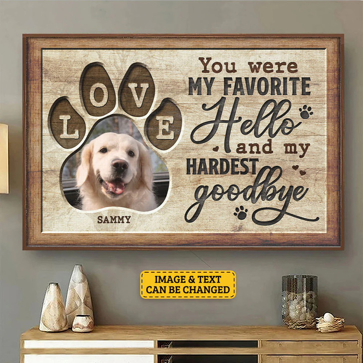 Personalized Memorial Unframed Poster for Dog Lovers, In Loving of Memory