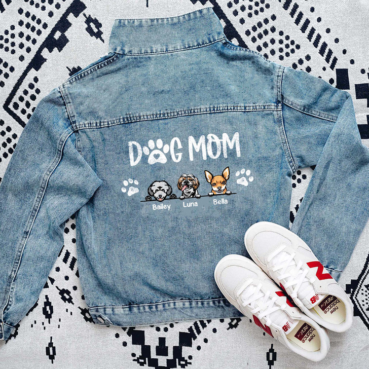 Personalized Gift For Dog Lovers Custom Denim Jeans Jacket