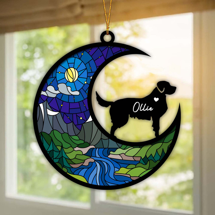 Personalized Dog Loss Memorial Suncatcher Ornament