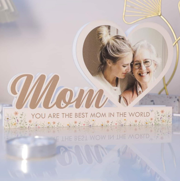 Personalized Colorful Gift for Mother Day, Custom Heart Shaped Photo Light Box