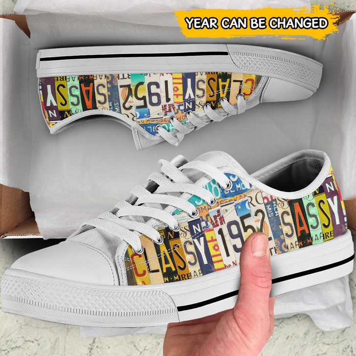 Personalized Birthday Gift Custom Year Classy Sassy Low Top Shoes