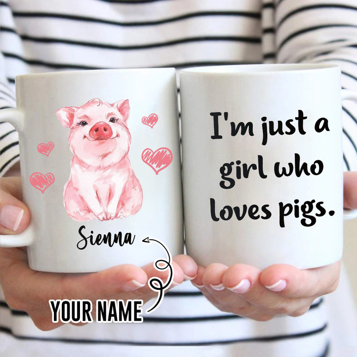 Gift For Pig Lovers Just a girl who loves pig Coffee Mug
