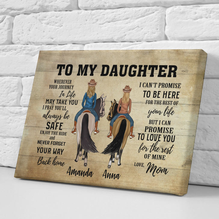 Personalized Gift For Daughter From Mom Horse Canvas