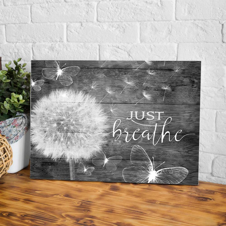 Home Wall Art Just Breathe Canvas (Ready To Hang)