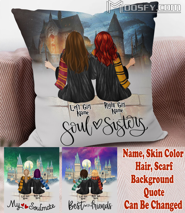 Personalized  Wizard Pillow Gift For Best Friend Sister