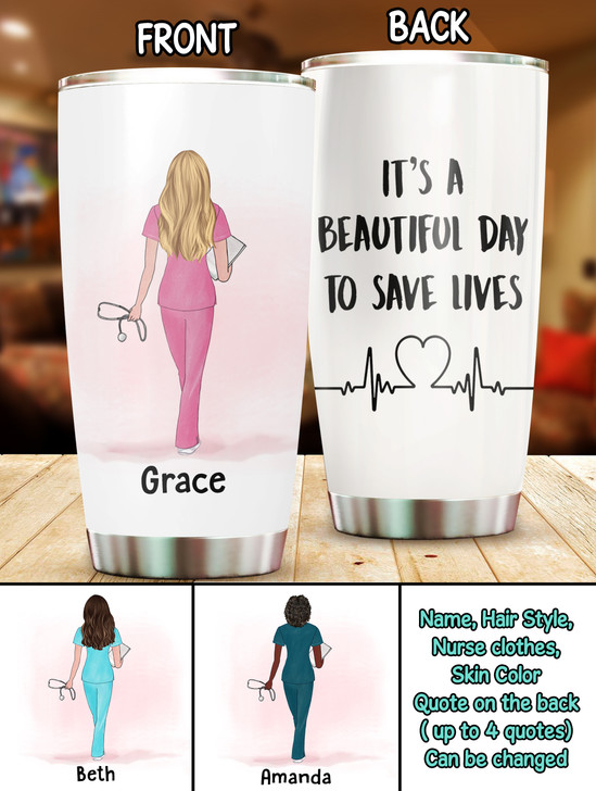 Personalised Gift For Nurse Tumbler