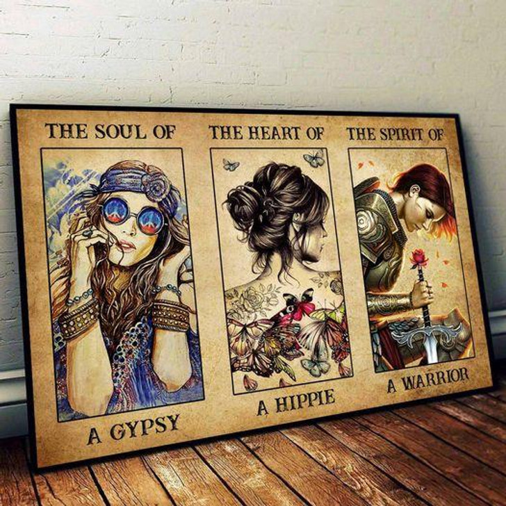 Gypsy, Hippie, Warrior Wrapped Canvas