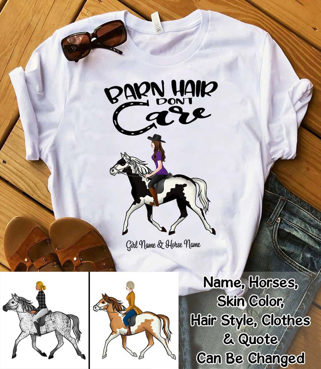 Moosfy Personalized Shirt - Girl Riding Horse