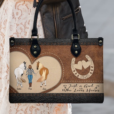 Neon Floral Horses Shoulder Handbag