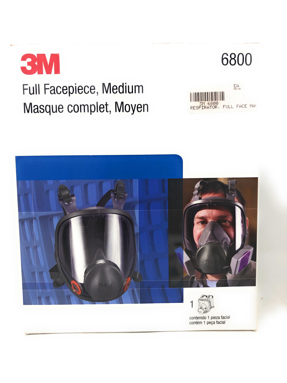 3M™ 6900 Large Thermoplastic Elastomer Full Face 6000 4-Point Harness Respirator
