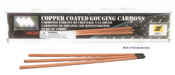 Arcair Gouging Rod 1/2" X 12" Copper Coated Pointed Carbons