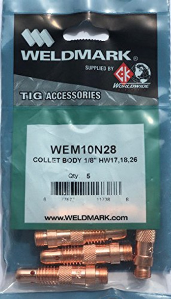 Weldmark 10N28 Collet Body, 1/8" (3.2mm) | PKG = 5 by CK Worldwide …