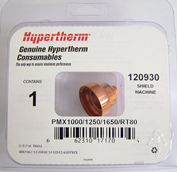 Hypertherm Model 120930 40-80 Amp Shield for Legacy T/RT Series Plasma Torches (Qty 1)