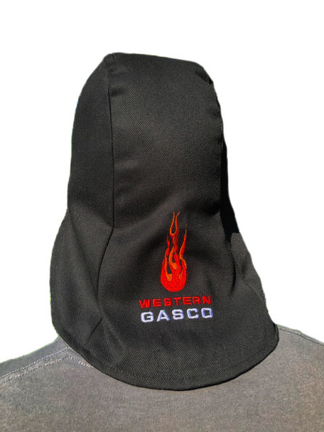 Beanie Longback Hat  - Black w/Red Flames - Various Sizes