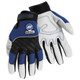 Miller Electric Welding Gloves, M, 5In, White/Blue/Black, 1PR