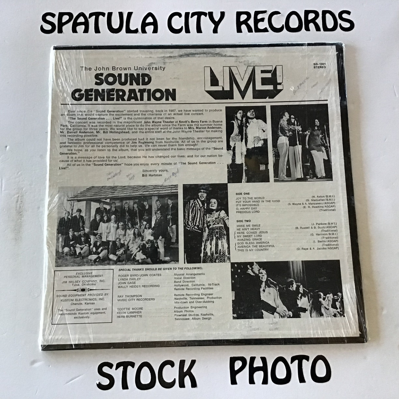 John Brown University Sound Generation - Live ! - vinyl record LP