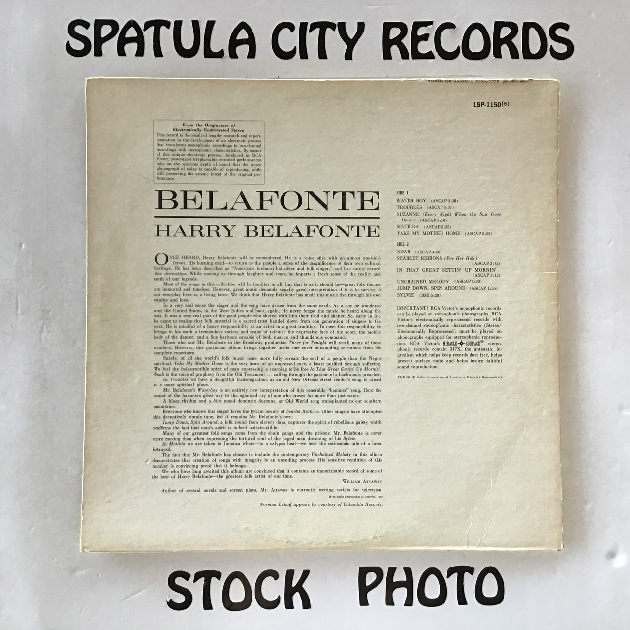 Harry Belafonte - Belafonte - vinyl record LP