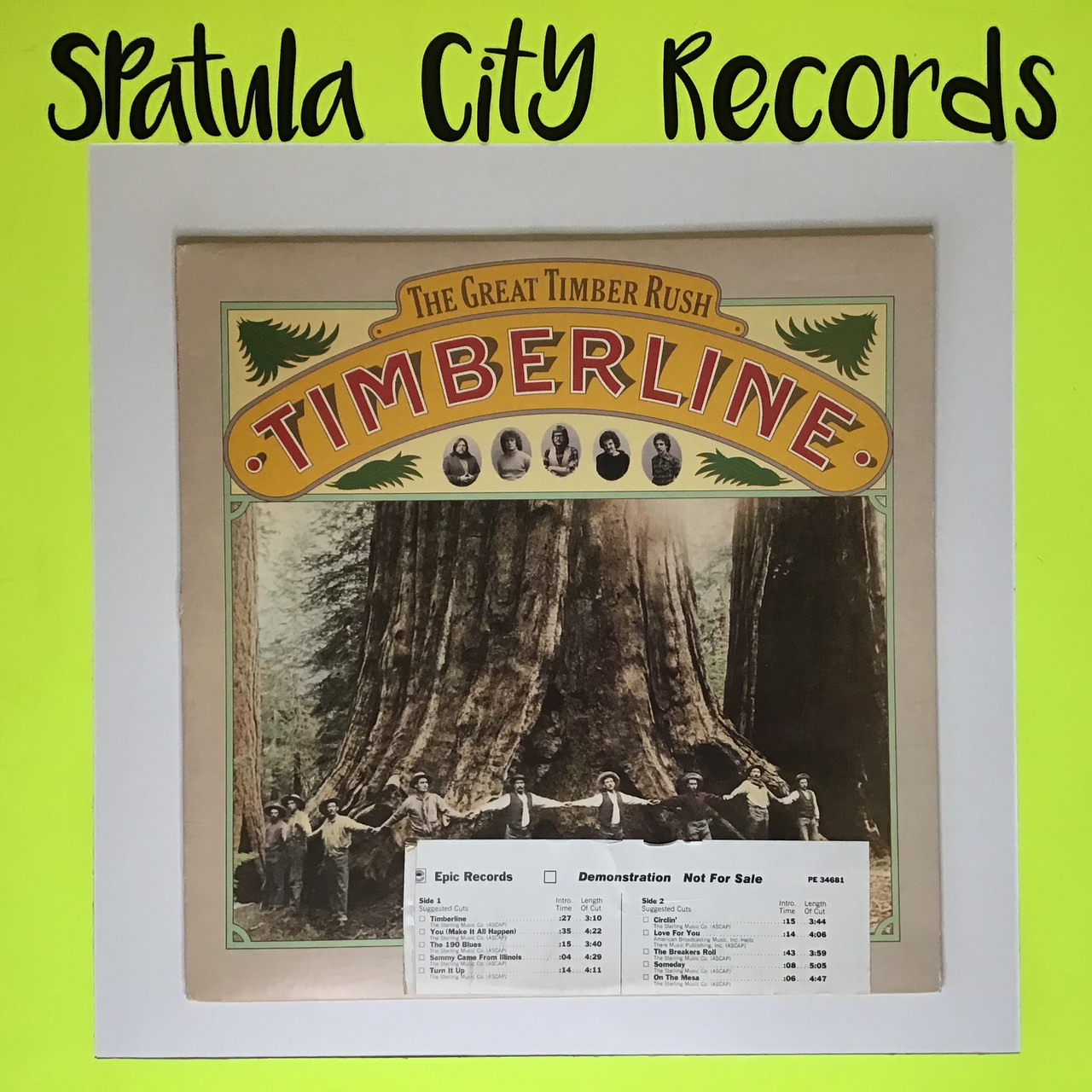 Timberline - The Great Timber Rush - WLP PROMO - vinyl record album LP