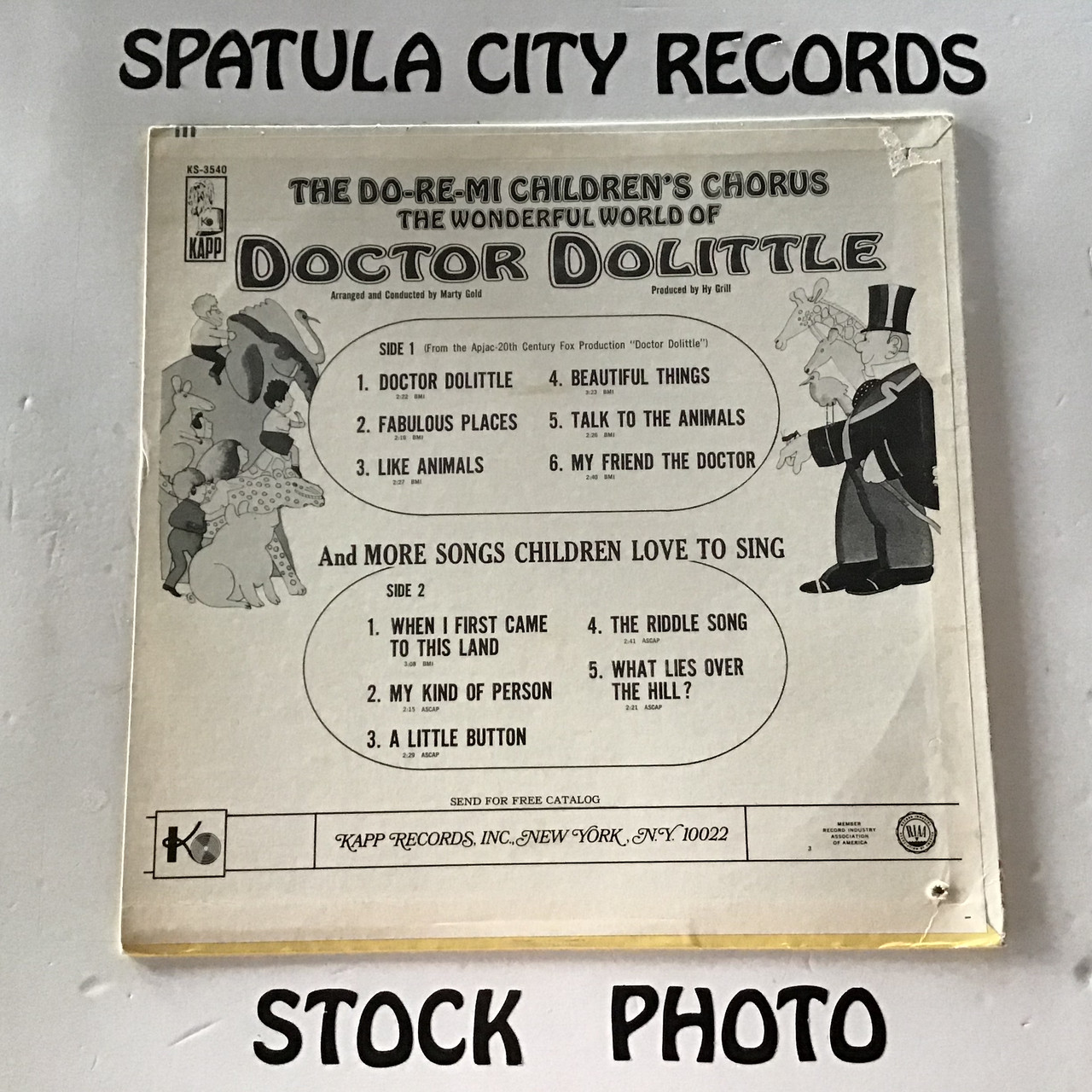 Do Re Mi Children's Chorus, The - The Wonderful World of Doctor Dolittle -  vinyl record album LP