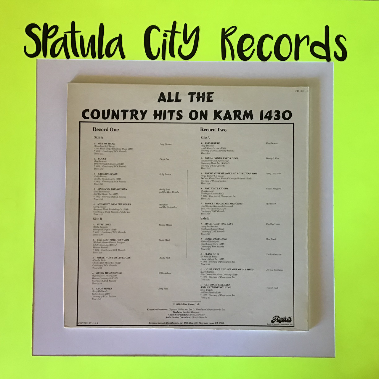 Top 20 Gold From Country KARM Radio - compilation - double vinyl record album LP