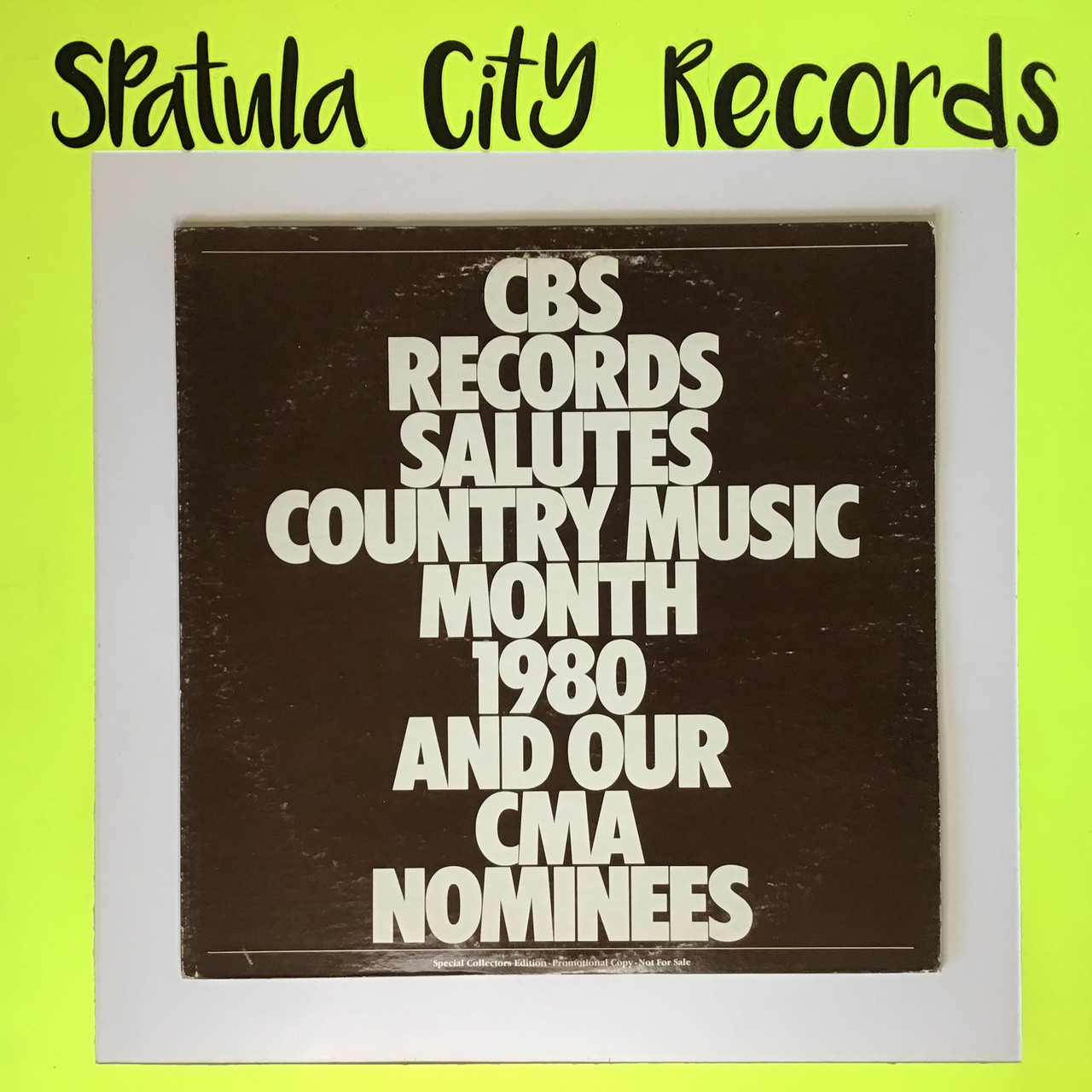 CBS CMA Country music sampler - WLP PROMO - vinyl record