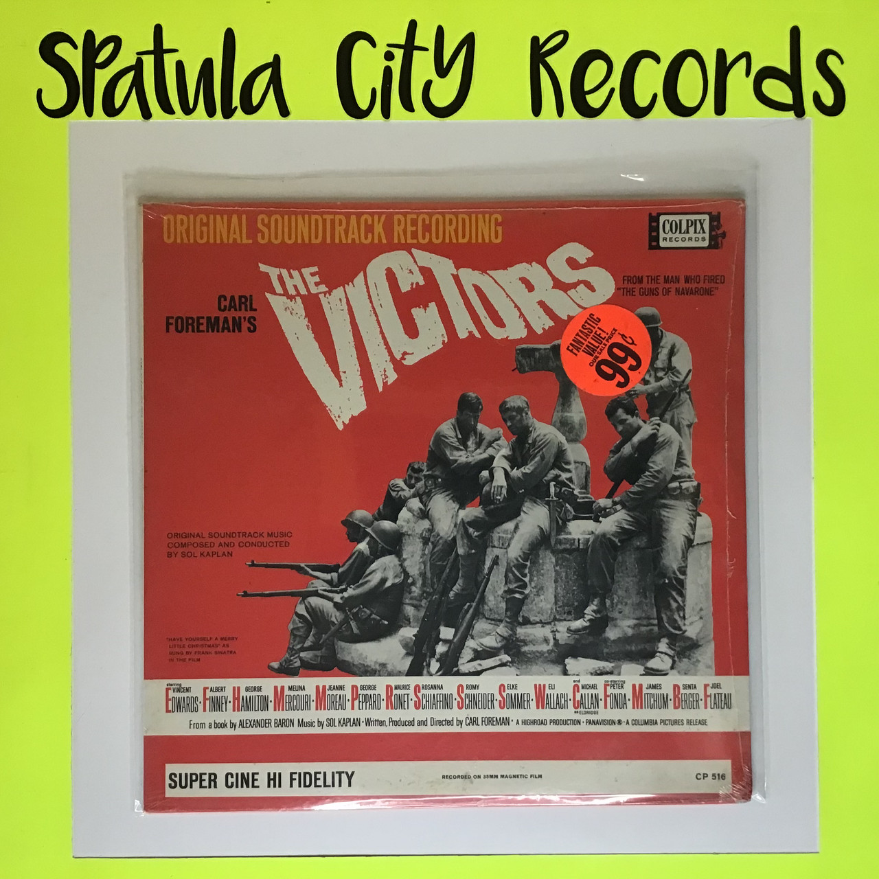 Sol Kaplan – The Victors - Original Soundtrack Recording - SEALED - MONO - vinyl record LP