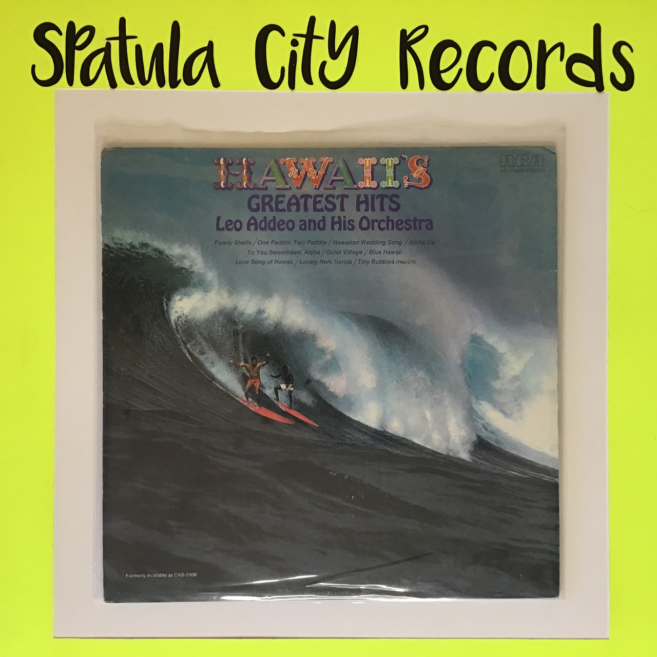 Leo Addeo And His Orchestra - Hawaii's Greatest Hits - vinyl record LP