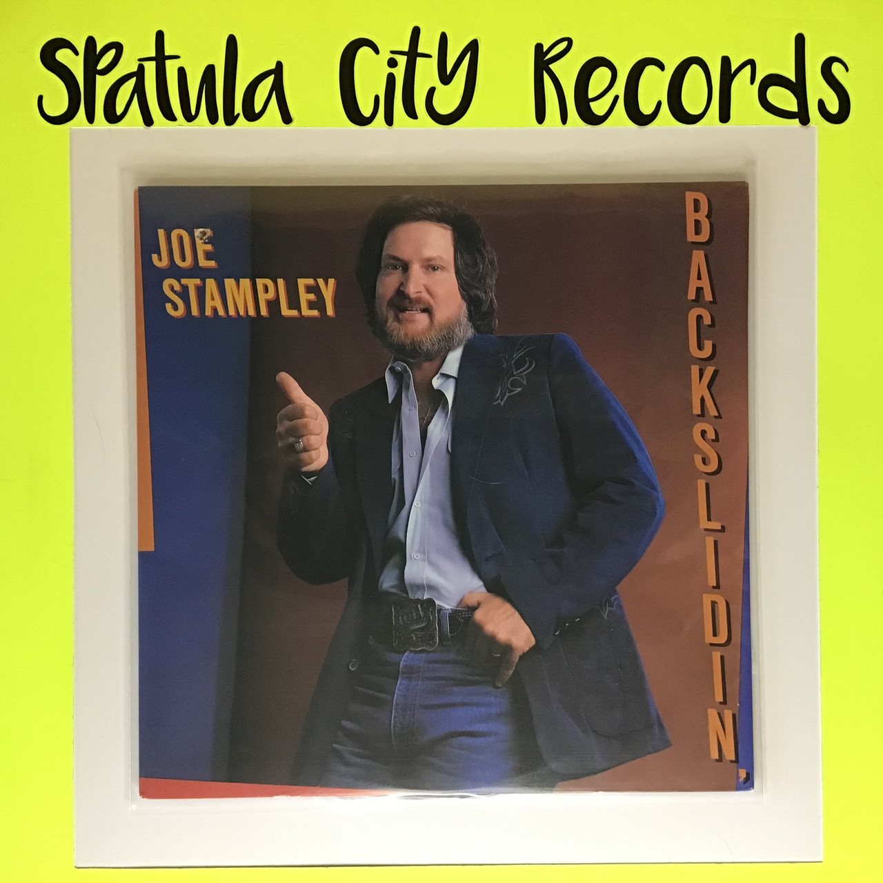 Joe Stampley - Backslidin' - vinyl record album LP