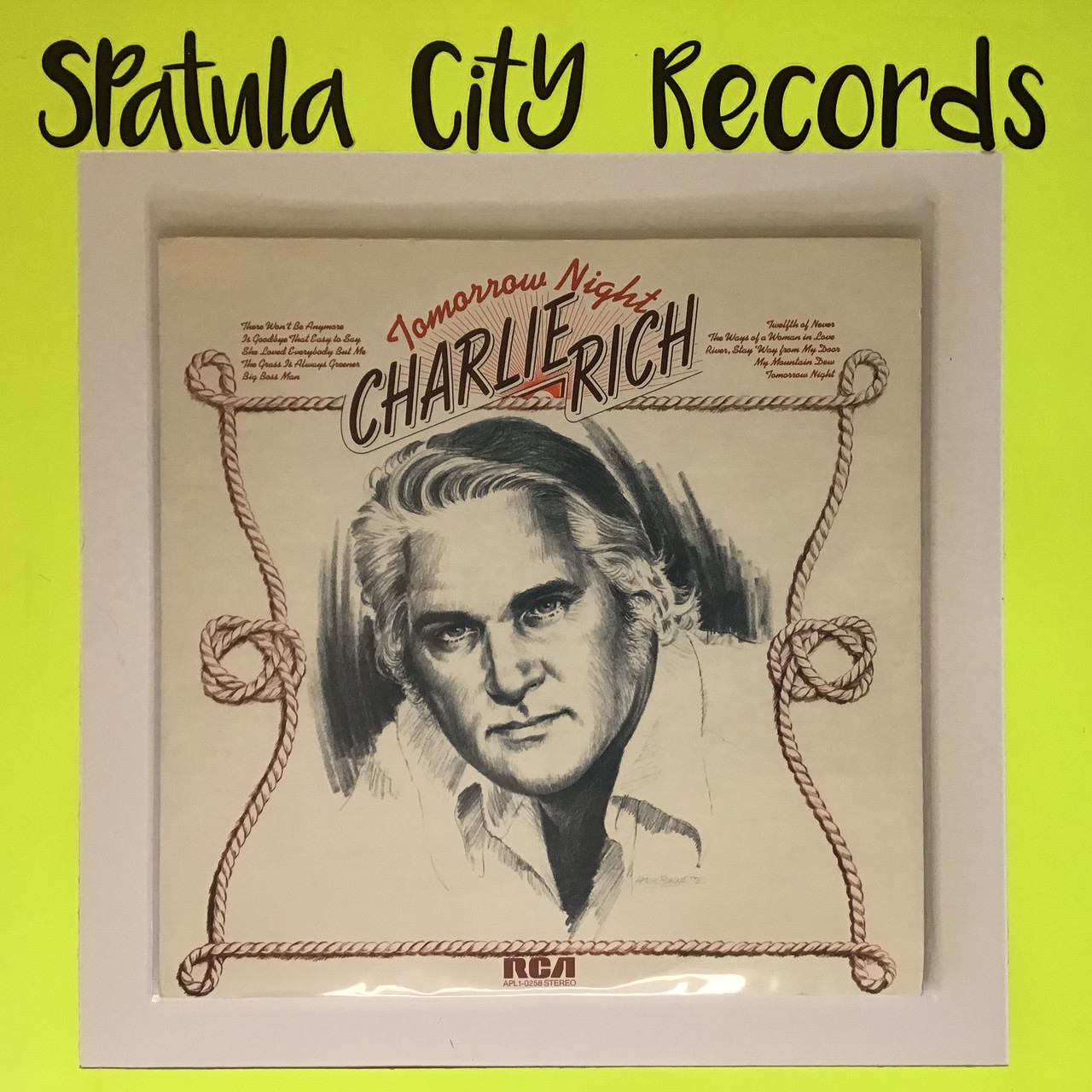 Charlie Rich - Tomorrow Night - vinyl record LP