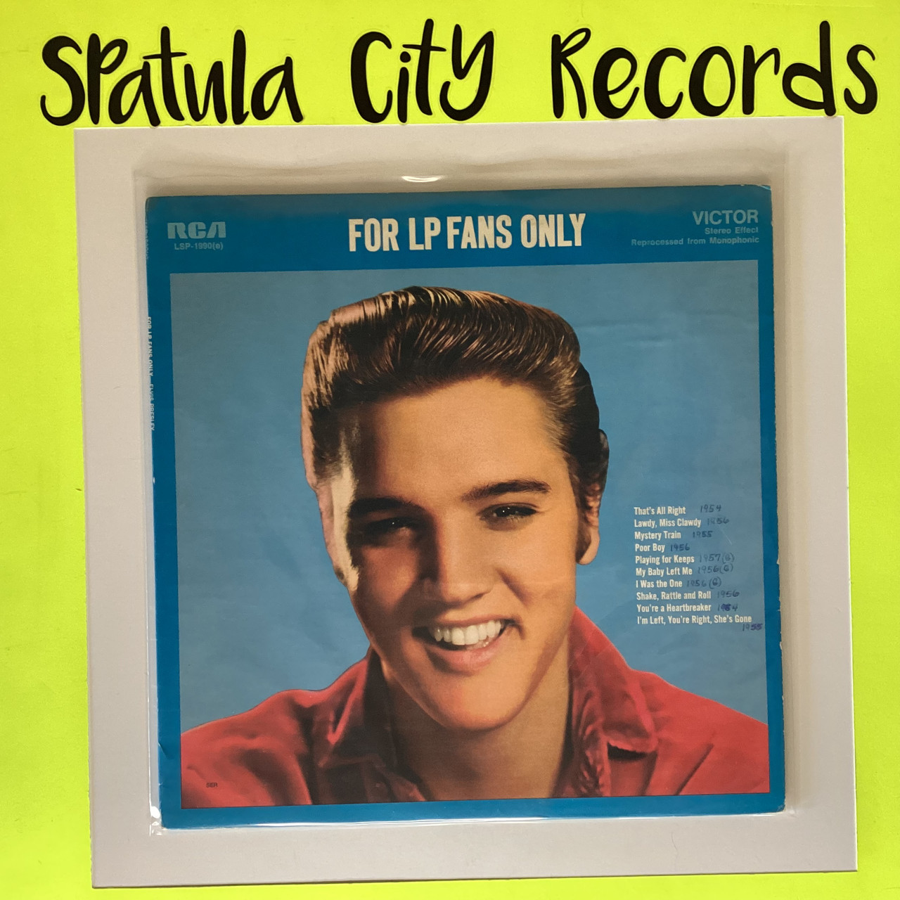 Elvis Presley - For LP Fans Only  - vinyl record album LP
