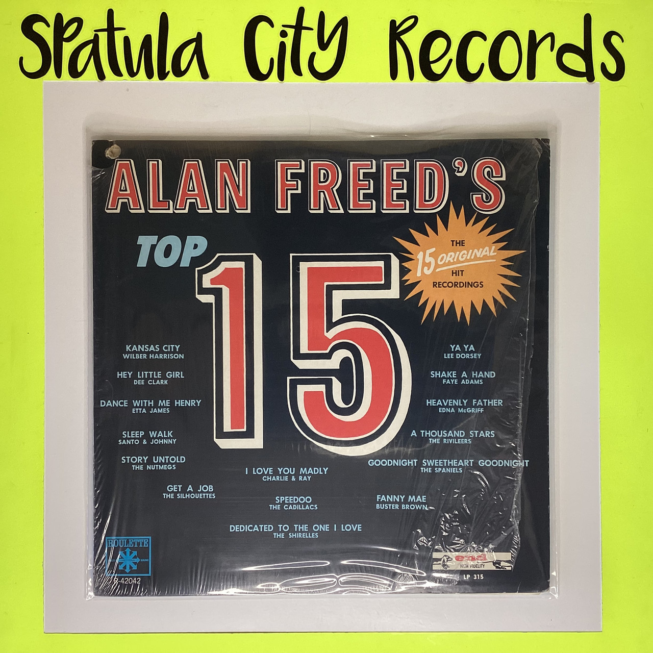 Alan Freed's Top 15 - compilation - vinyl record LP