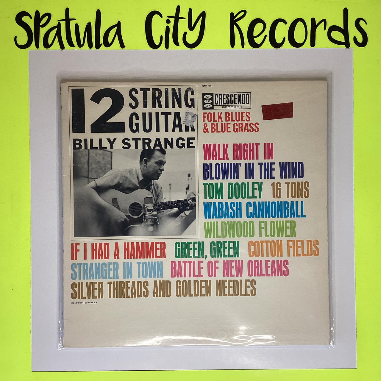 Billy Strange - 12 String Guitar - MONO - vinyl record LP