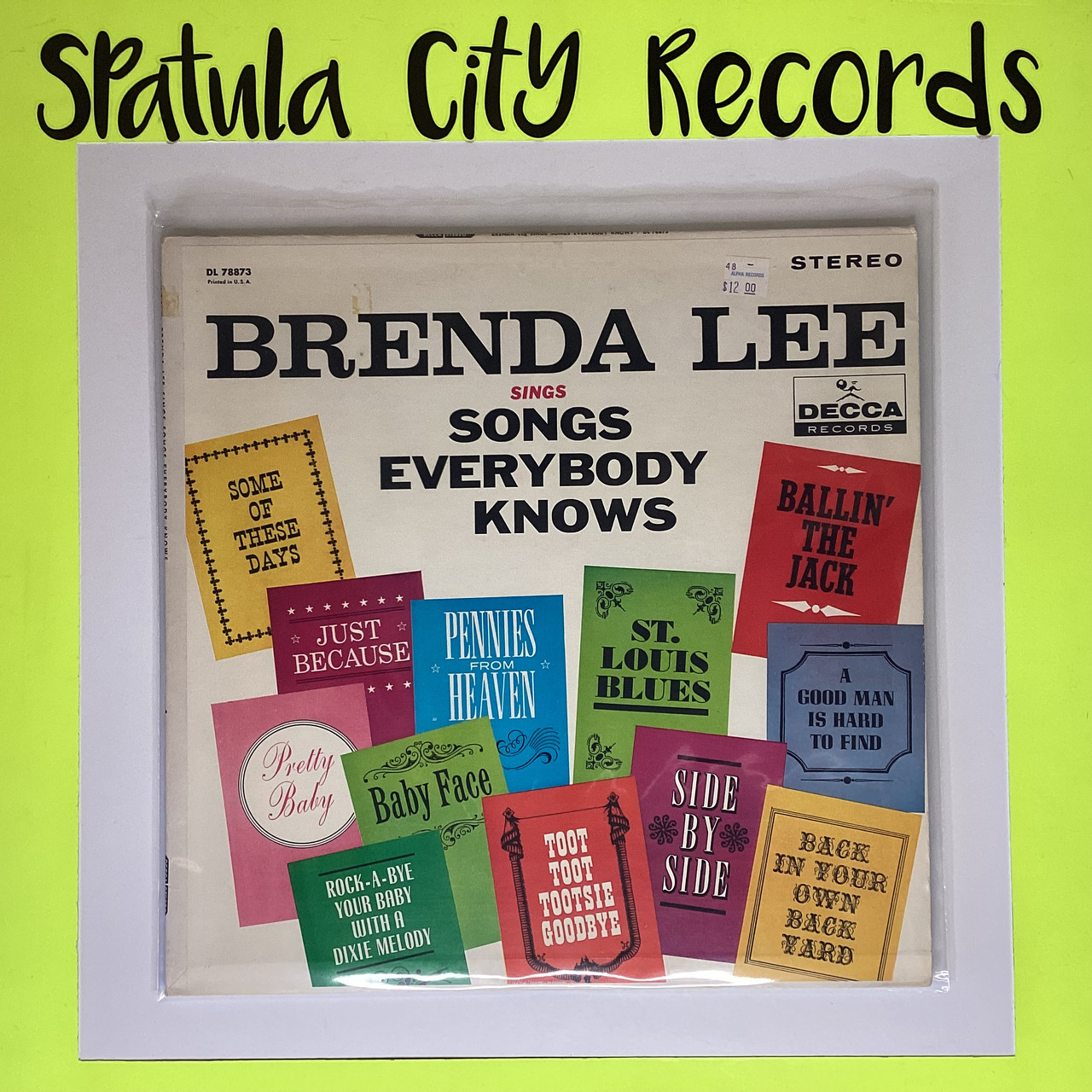 Brenda Lee - Brenda Lee Sings Songs Everybody Knows - vinyl record album LP