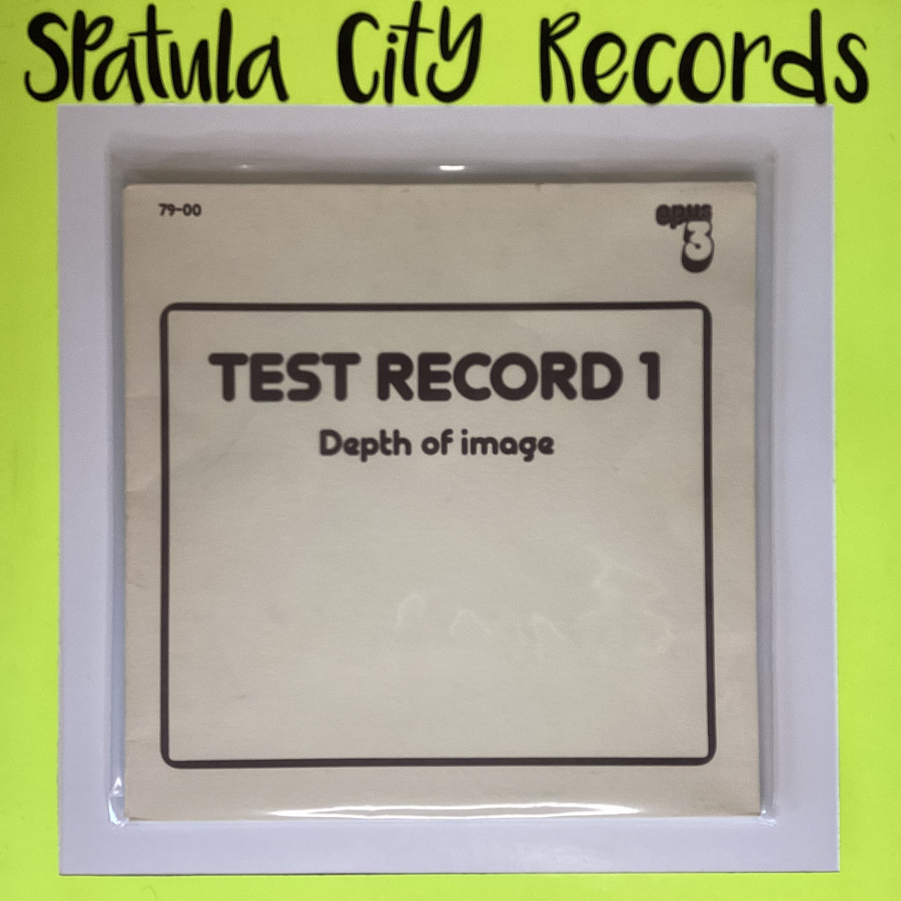 Test Record 1 - Depth Of Image - compilation - vinyl record LP