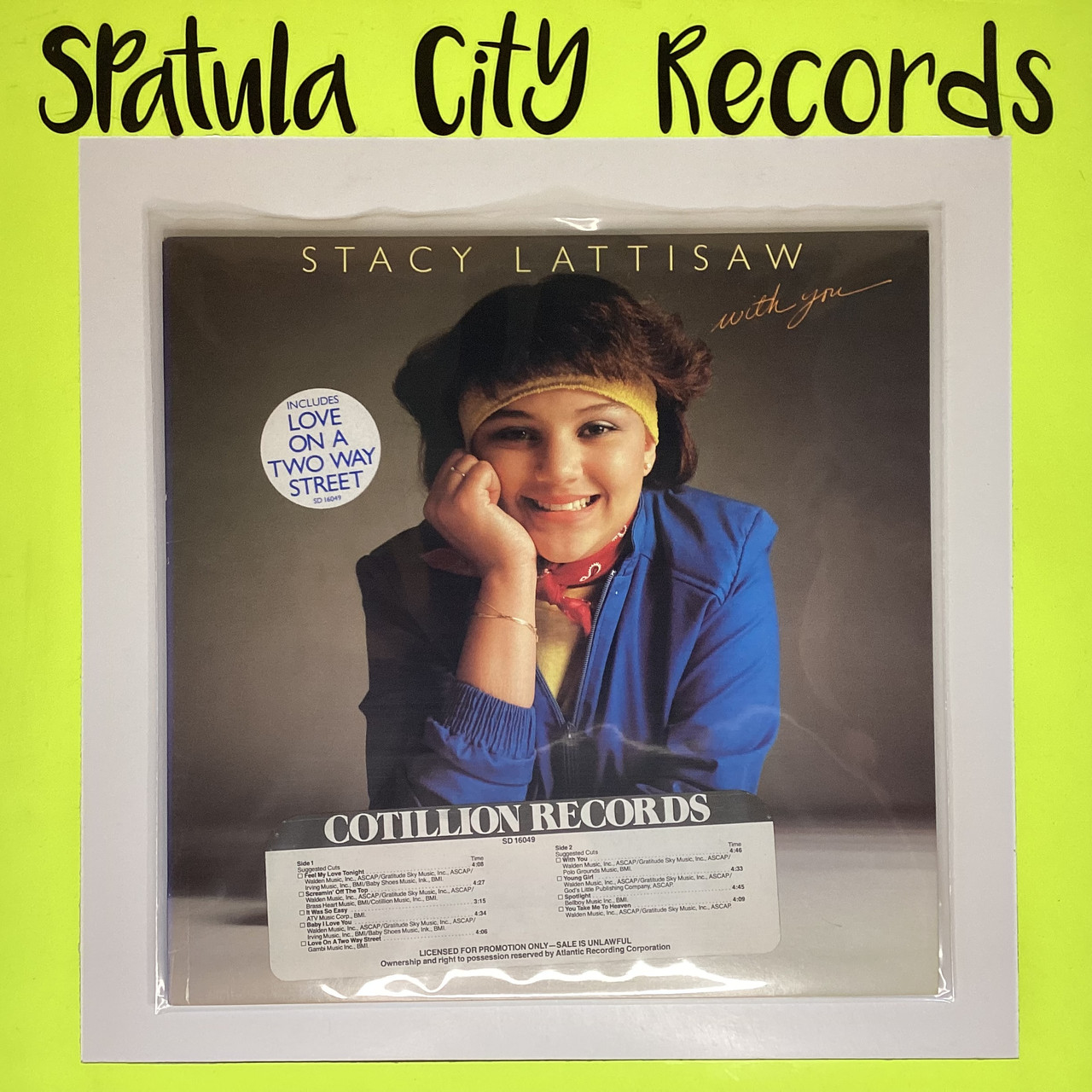 Stacy Lattisaw - With You - vinyl record LP