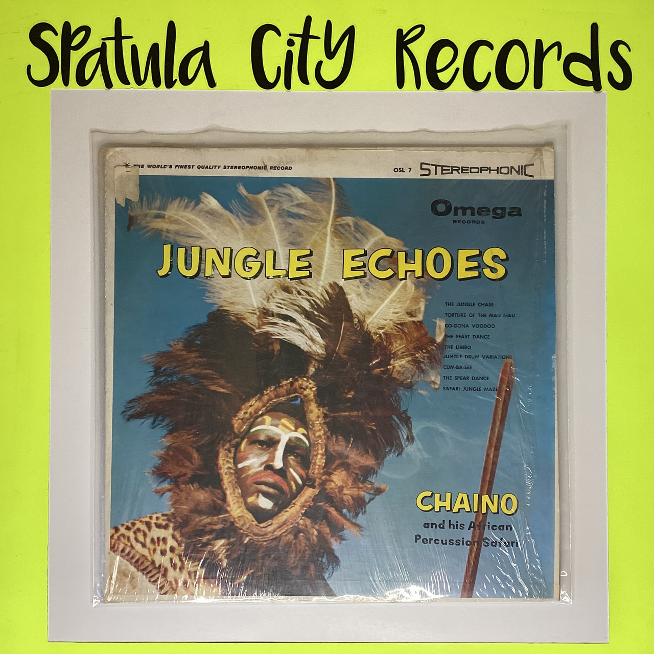 Chaino And His African Percussion Safari - Jungle Echoes - vinyl record  album LP