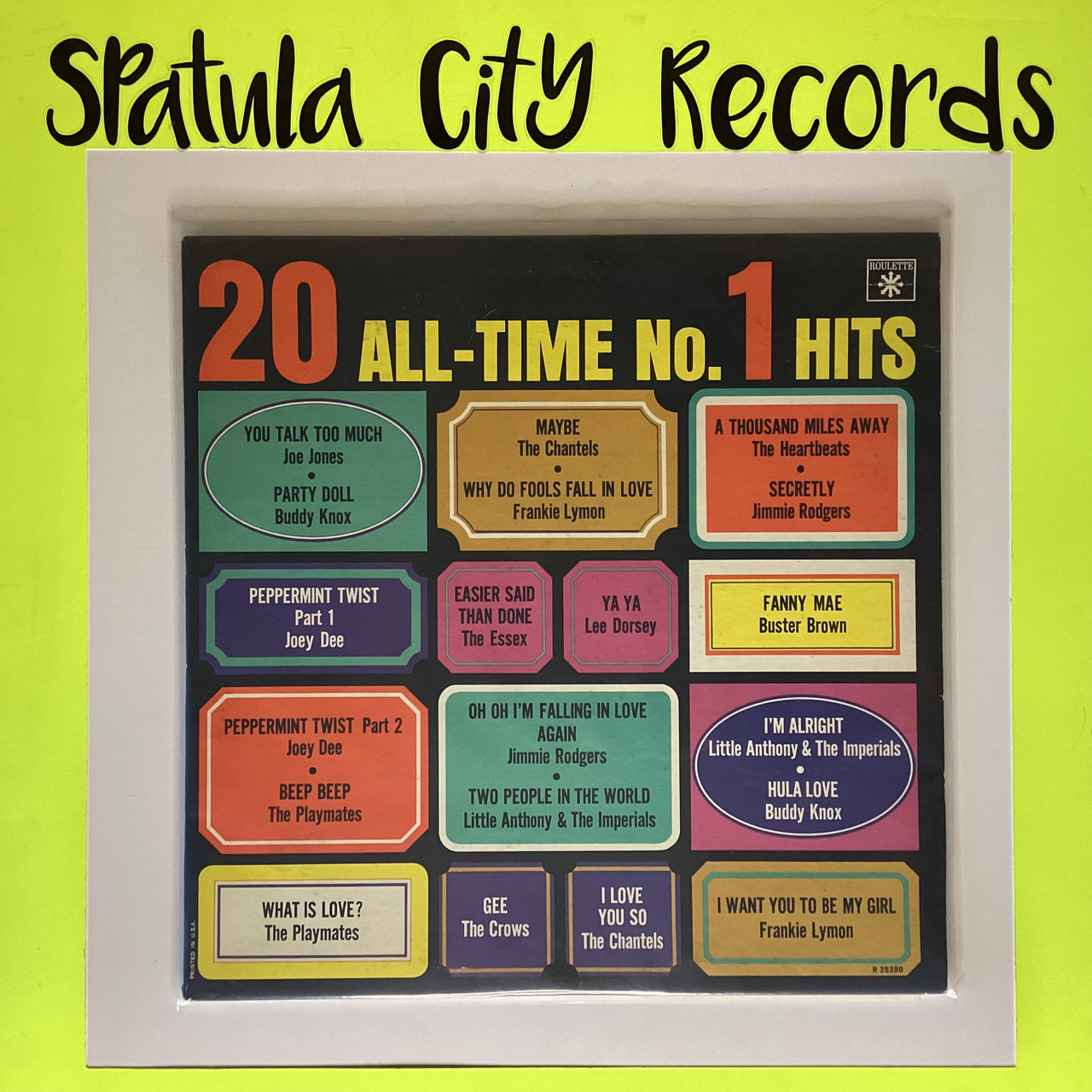 20 all-time number 1 hits - 1950s-1960s compilation - vinyl record album LP