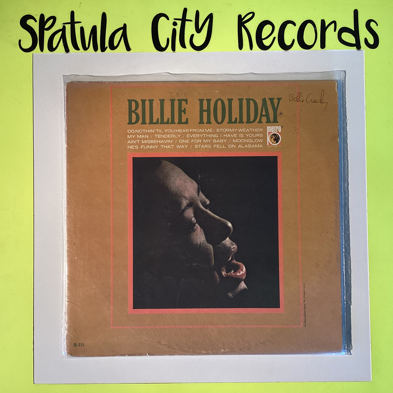 Billie Holiday - self-titled -  MONO - vinyl record album LP