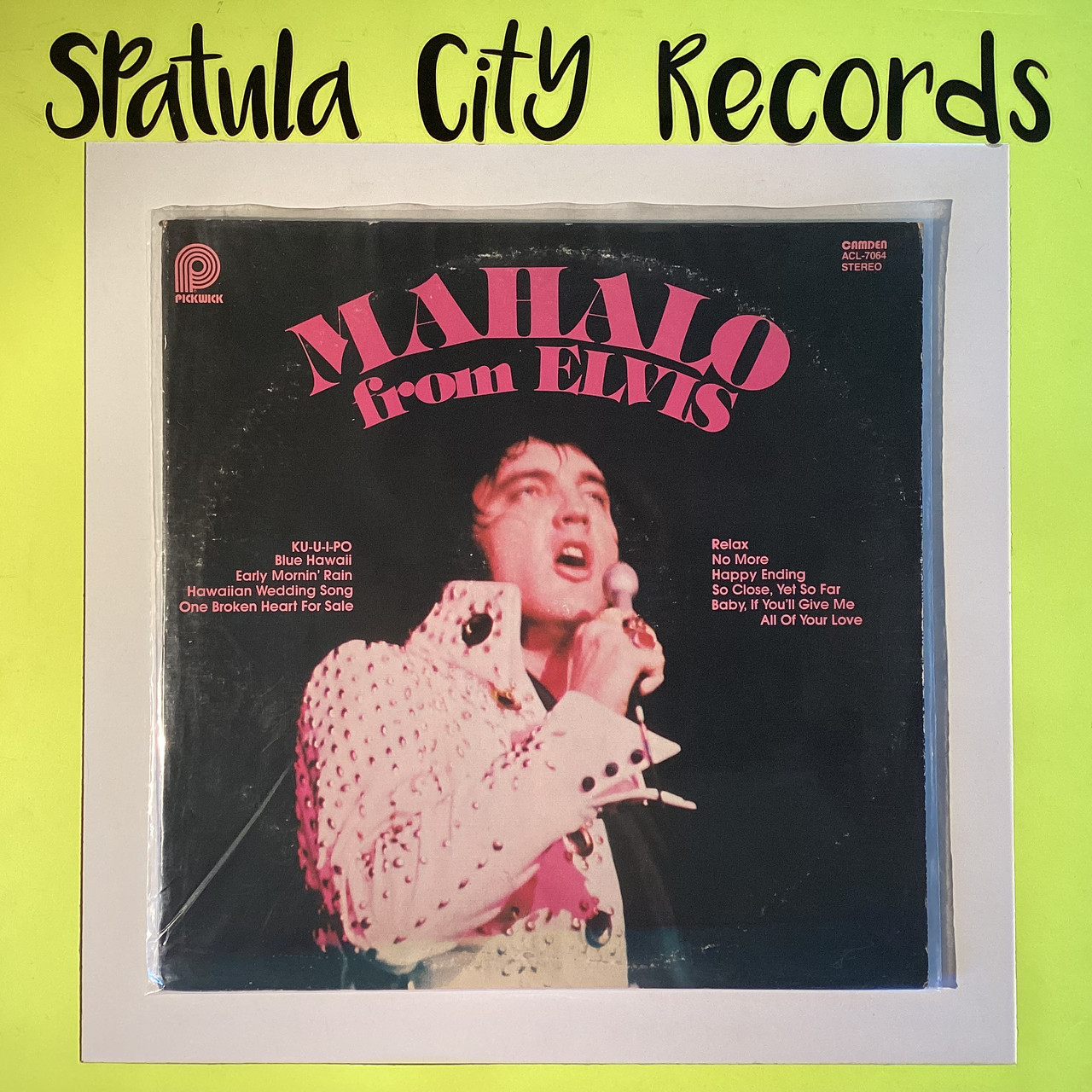 Elvis Presley - Mahalo From Elvis - vinyl record album LP